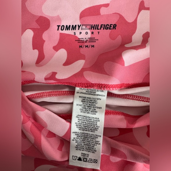 2/for $20 🪩 TOMMY HILFIGER Pink Camo Athletic High-Waist Leggings (Size Medium) - Picture 10 of 11